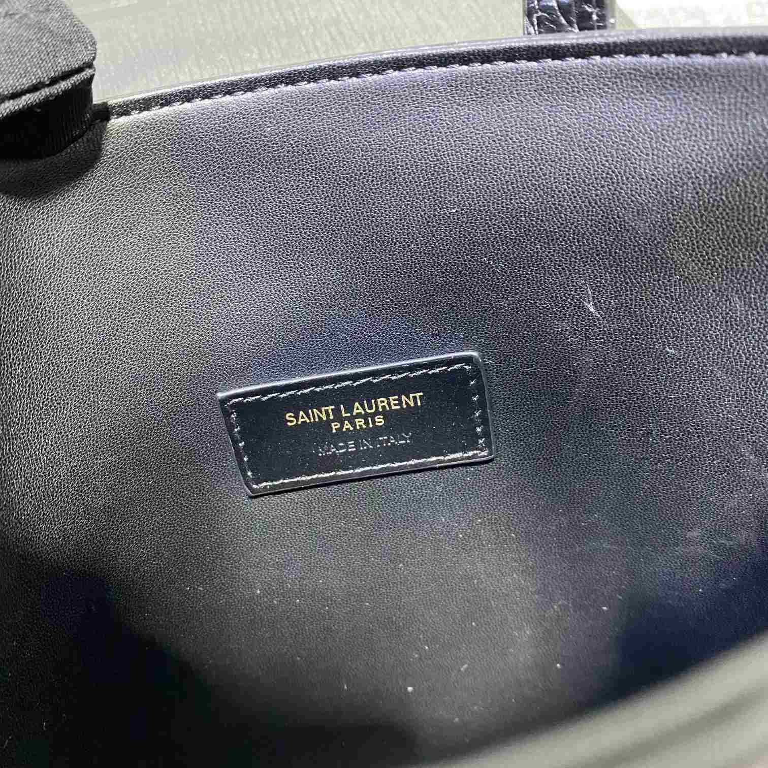 Saint Laurent Paris Mini Toy Shopping In Crocodile-Embossed Leather  - DopestKickz