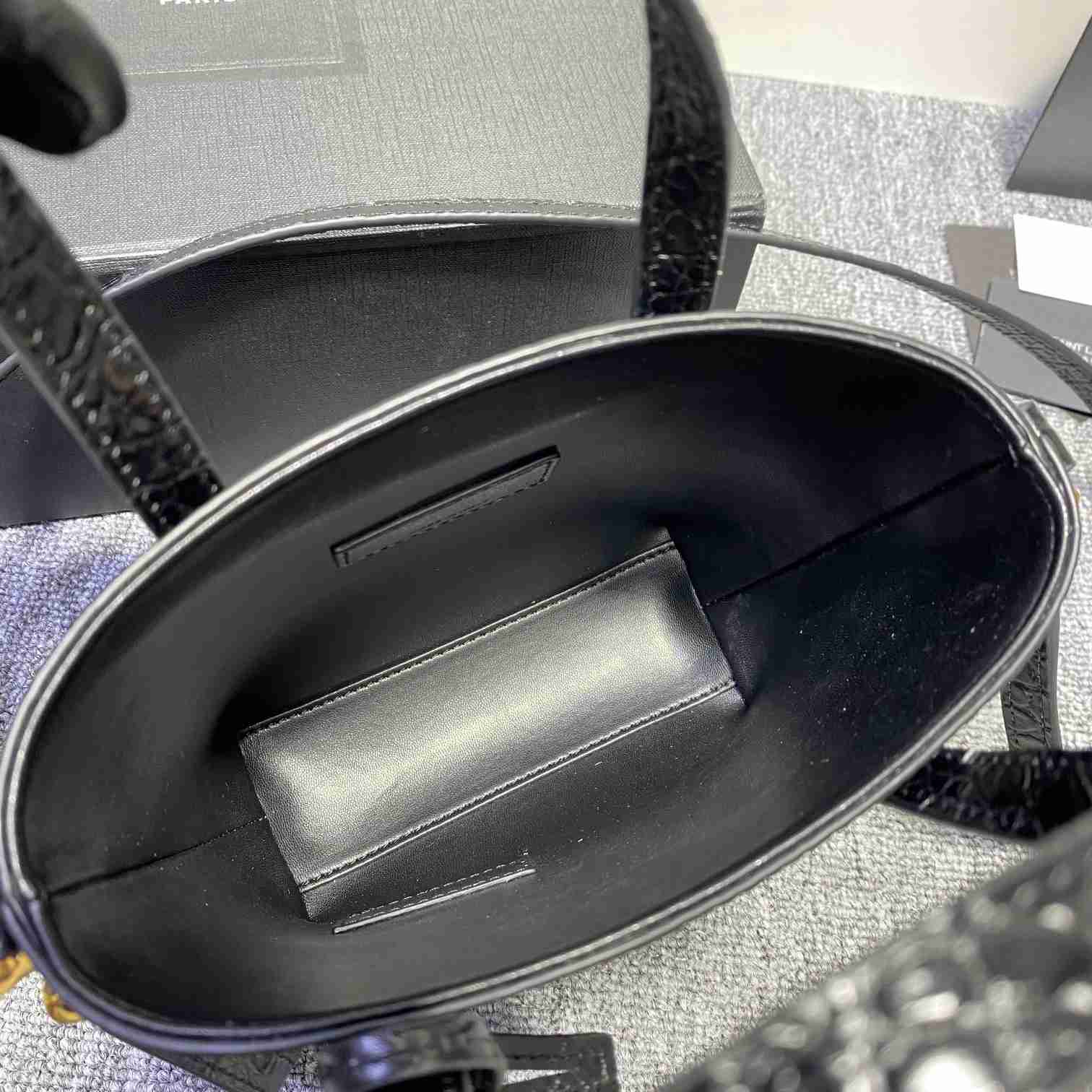 Saint Laurent Paris Mini Toy Shopping In Crocodile-Embossed Leather  - DopestKickz