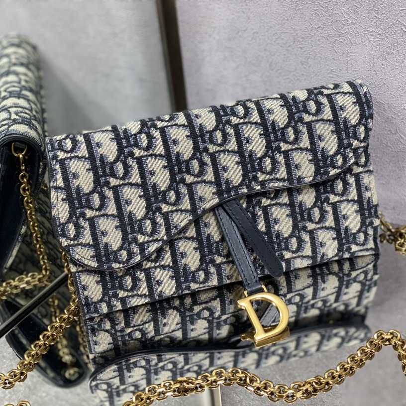 Dior Long Saddle Wallet With Chain - DopestKickz