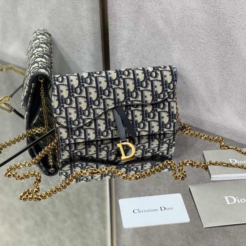 Dior Long Saddle Wallet With Chain - DopestKickz
