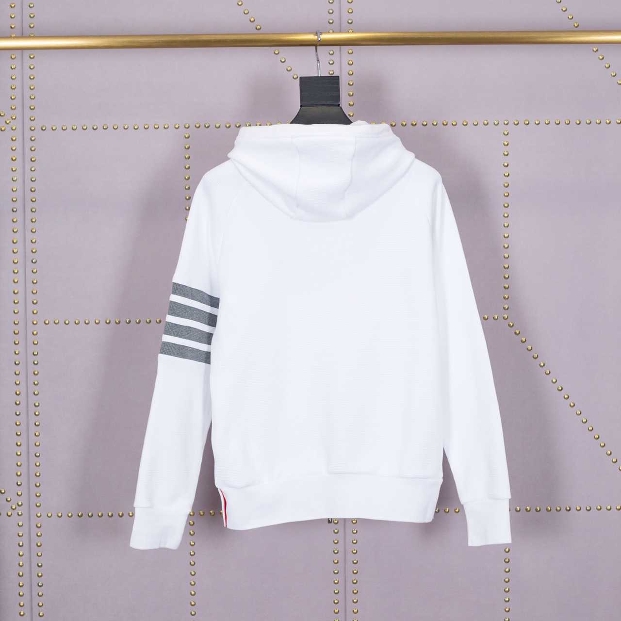 Thom Browne 4-Bar Zip-Up Cotton Hoodie - DopestKickz