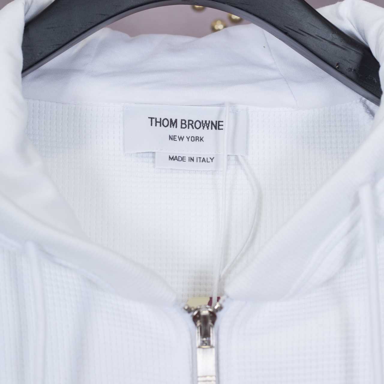 Thom Browne 4-Bar Zip-Up Cotton Hoodie - DopestKickz