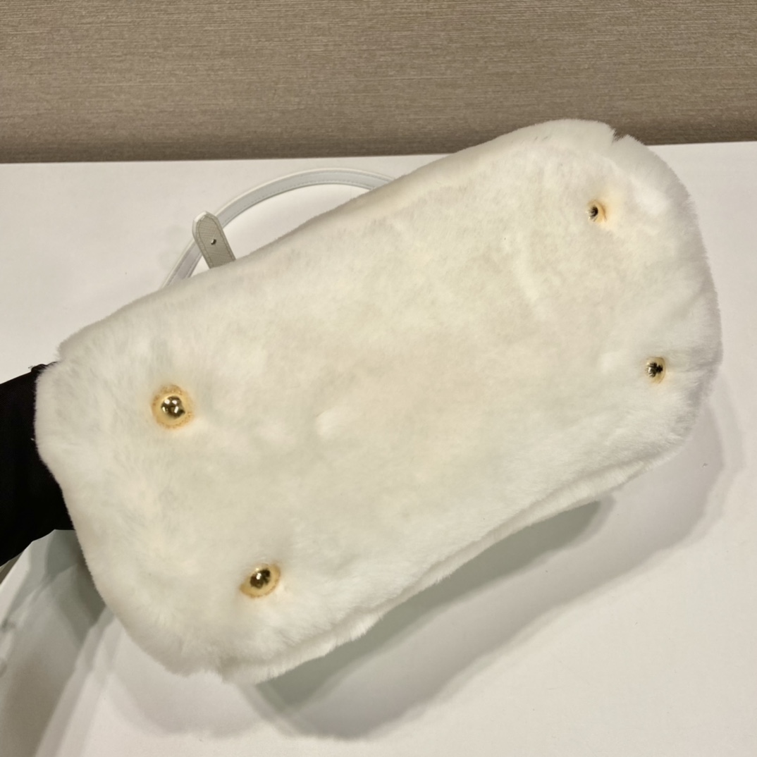 Prada Galleria Shearling Mini-Bag - DopestKickz