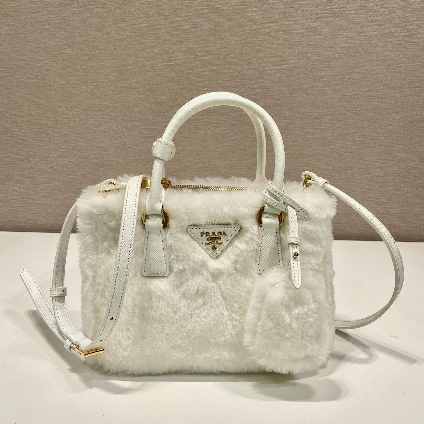 Prada Galleria Shearling Mini-Bag - DopestKickz