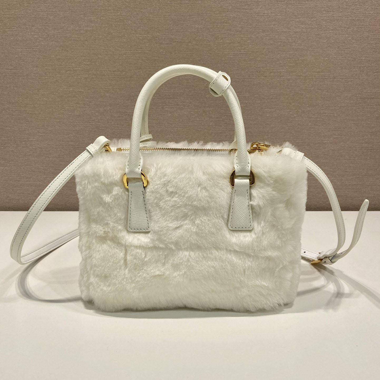 Prada Galleria Shearling Mini-Bag - DopestKickz