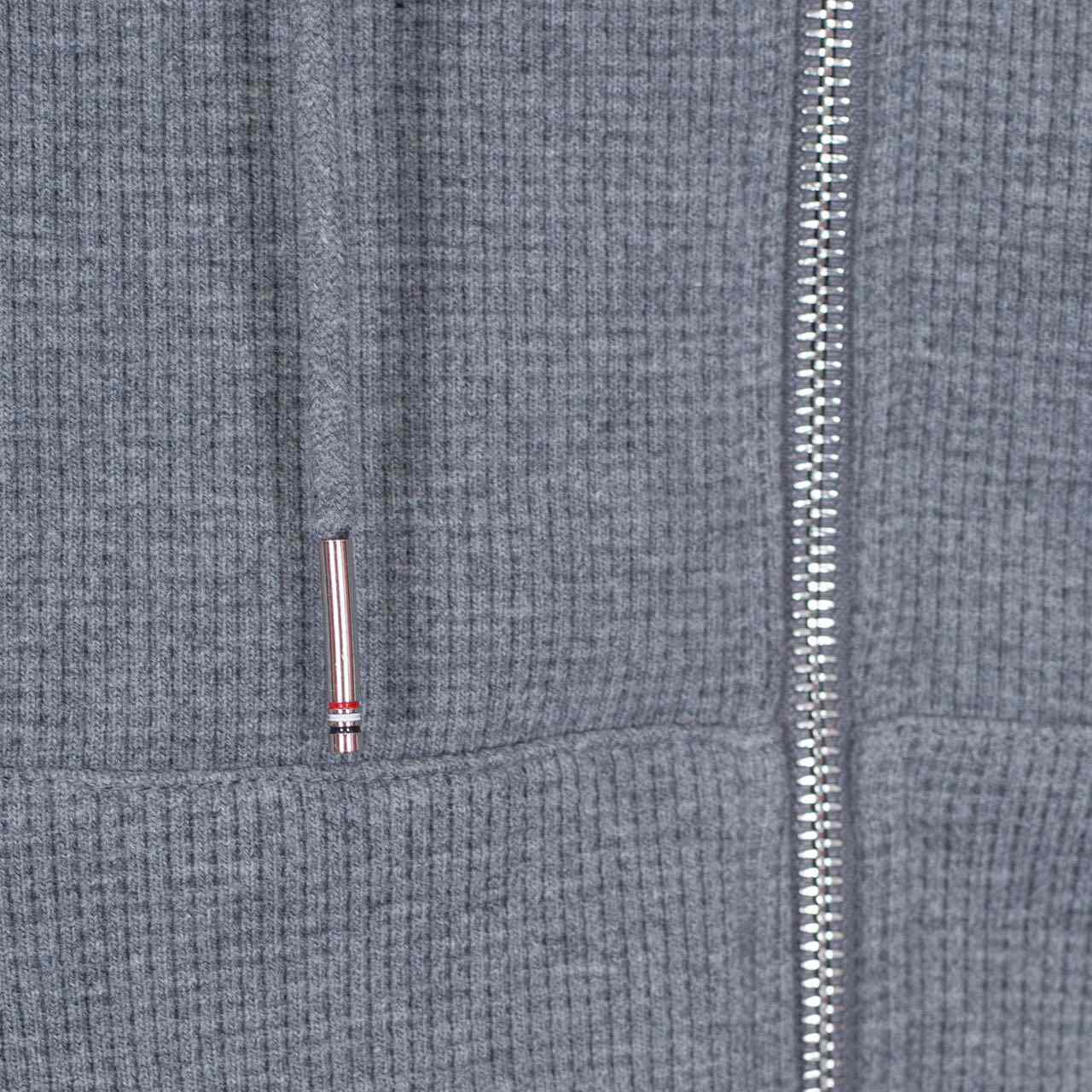 Thom Browne 4-Bar Zip-Up Cotton Hoodie - DopestKickz