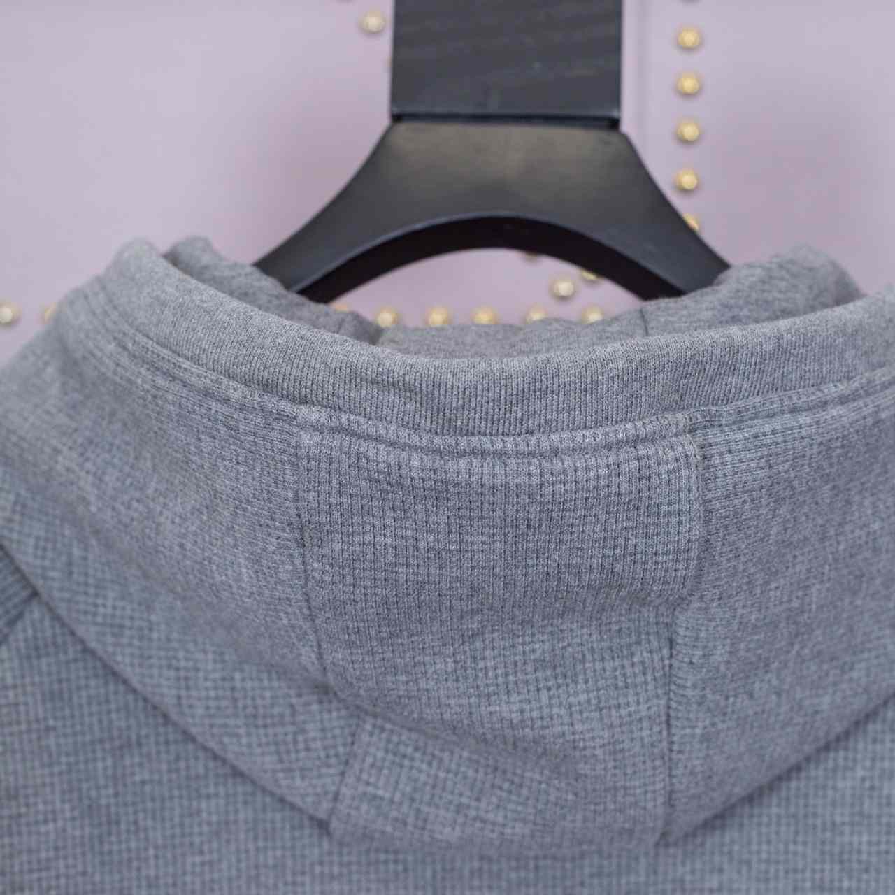 Thom Browne 4-Bar Zip-Up Cotton Hoodie - DopestKickz