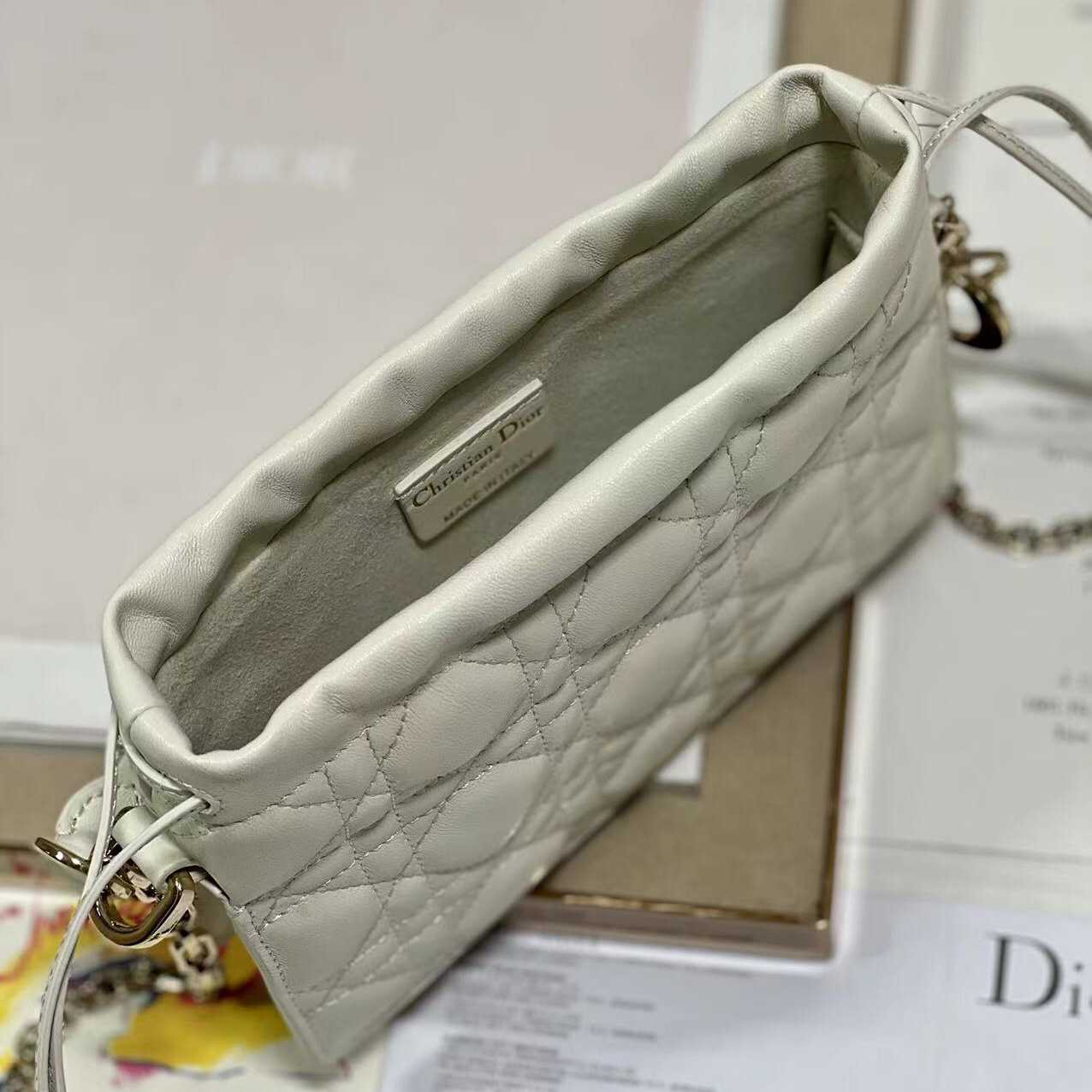 Dior Lady Dior Handle Drawstring Mini Bag - DopestKickz