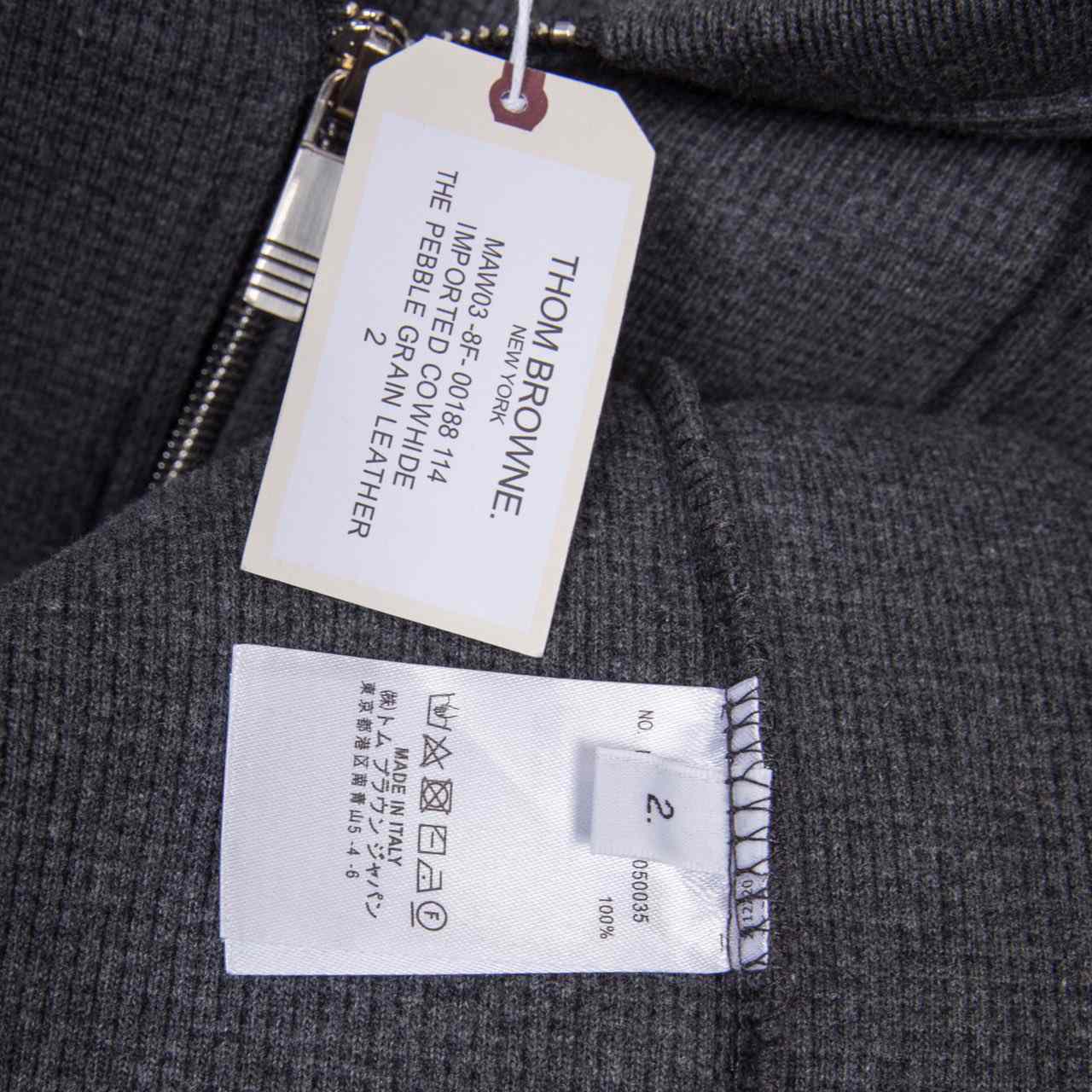 Thom Browne 4-Bar Zip-Up Cotton Hoodie - DopestKickz