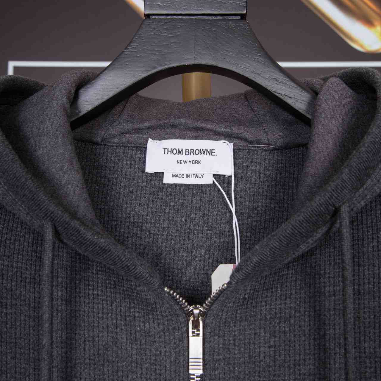 Thom Browne 4-Bar Zip-Up Cotton Hoodie - DopestKickz