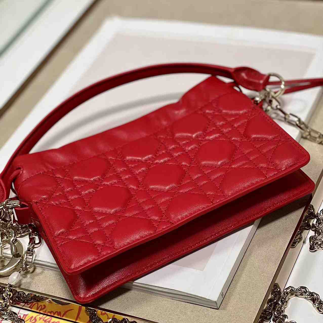 Dior Lady Dior Top Handle Drawstring Mini Bag - DopestKickz