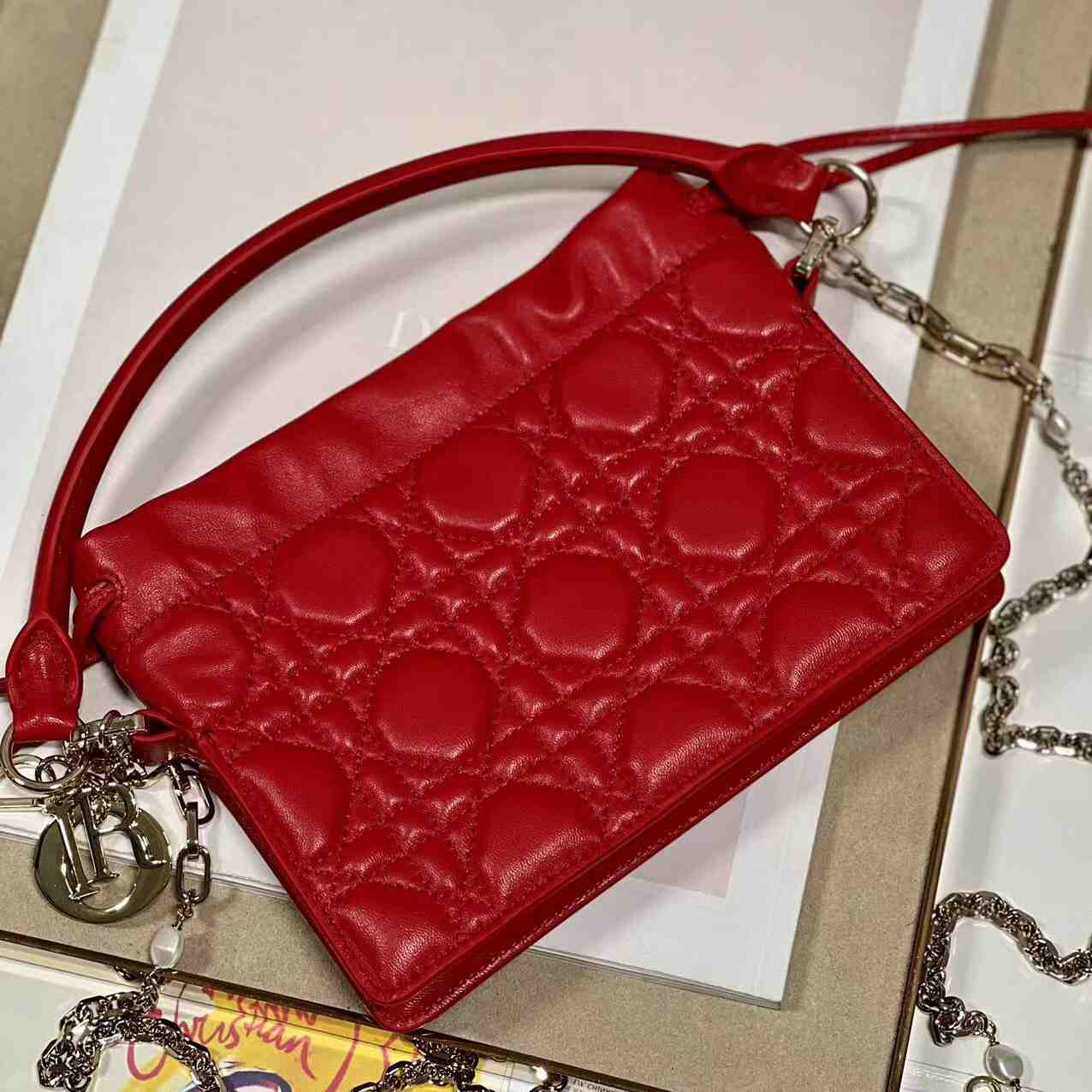 Dior Lady Dior Top Handle Drawstring Mini Bag - DopestKickz