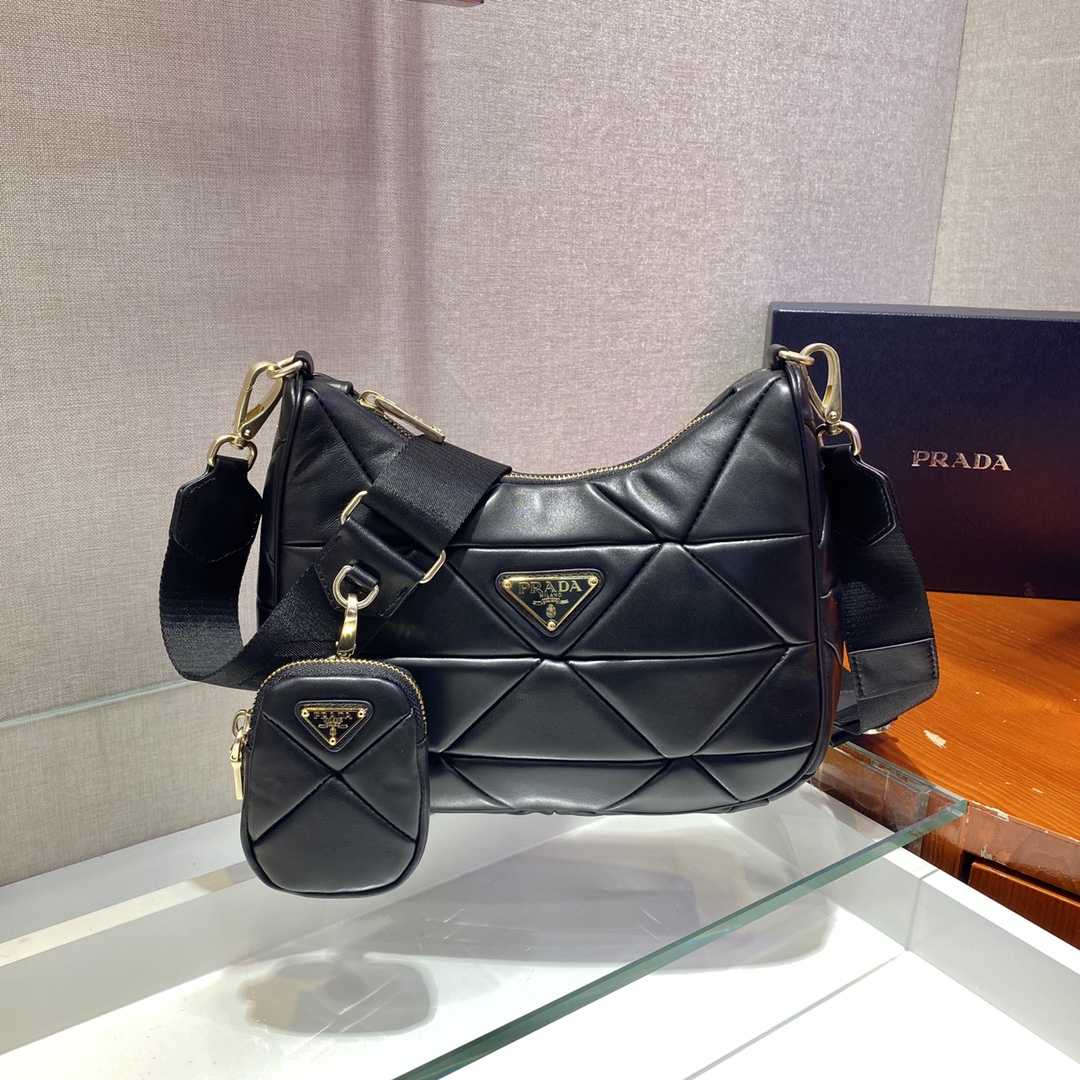 Prada System Patchwork Shoulder Bag(24*17*7cm) - DopestKickz