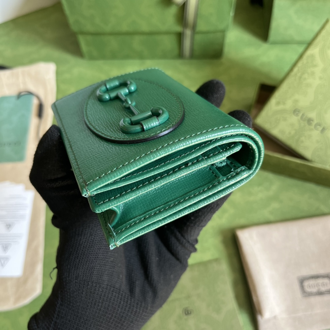 Gucci Horsebit 1955 Card Case Wallet(11-8.5-3cm)    - DopestKickz