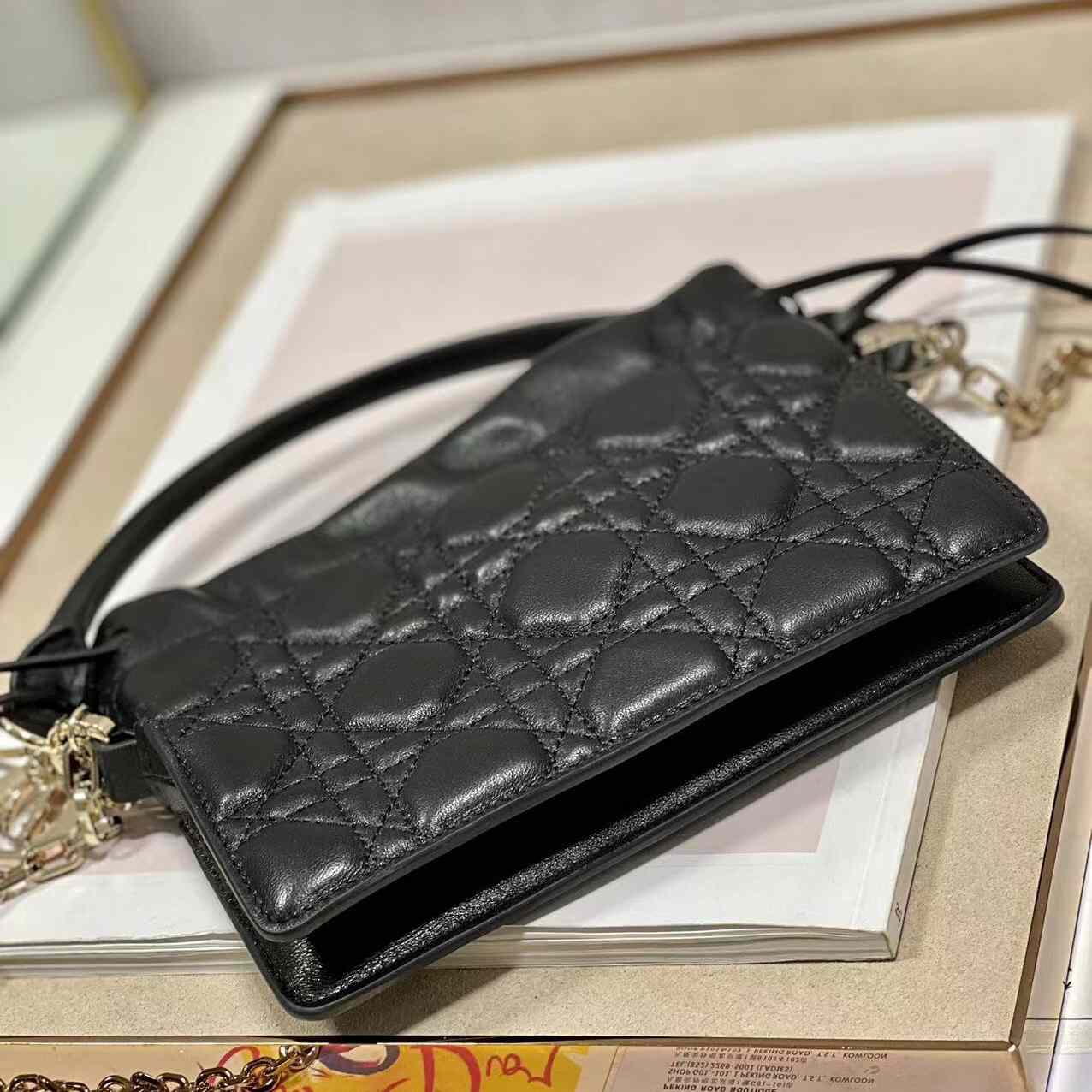 Dior Lady Dior Top Handle Drawstring Mini Bag - DopestKickz