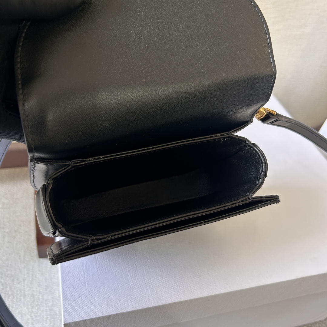 Celine Mini Besace Triomphe In Shiny Calfskin - DopestKickz