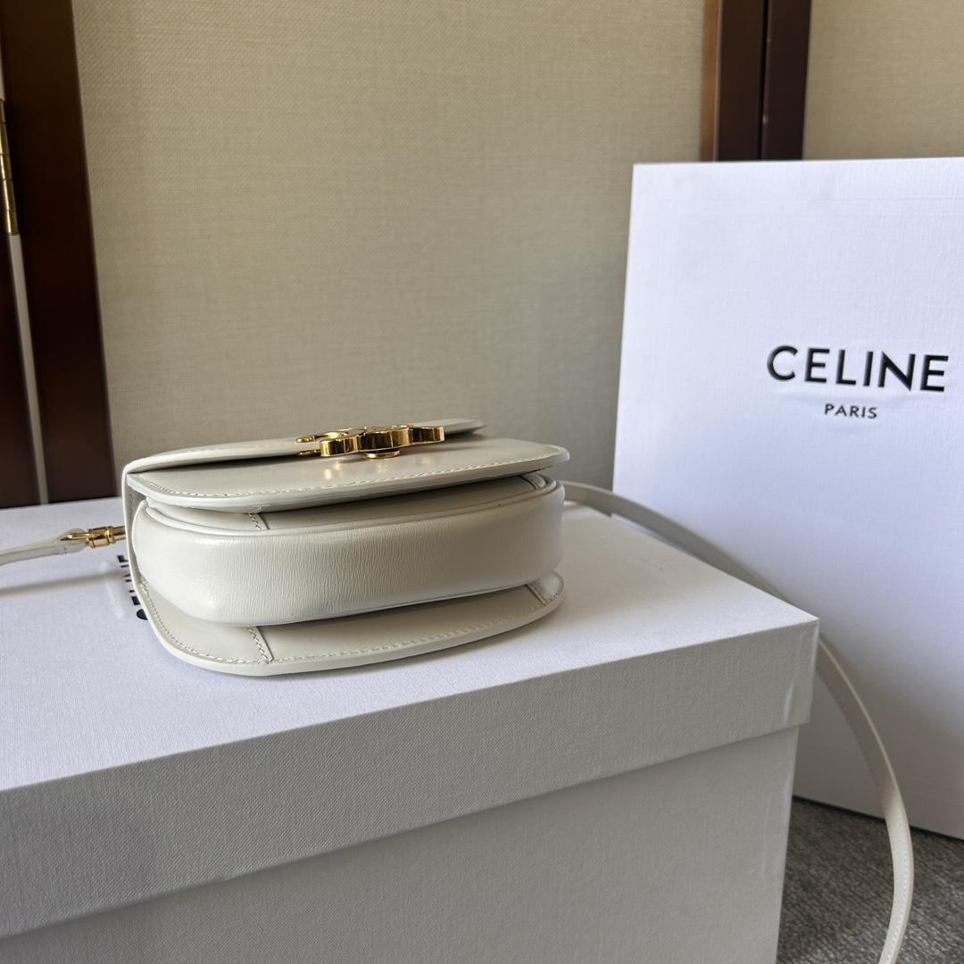 Celine Mini Besace Triomphe In Shiny Calfskin - DopestKickz