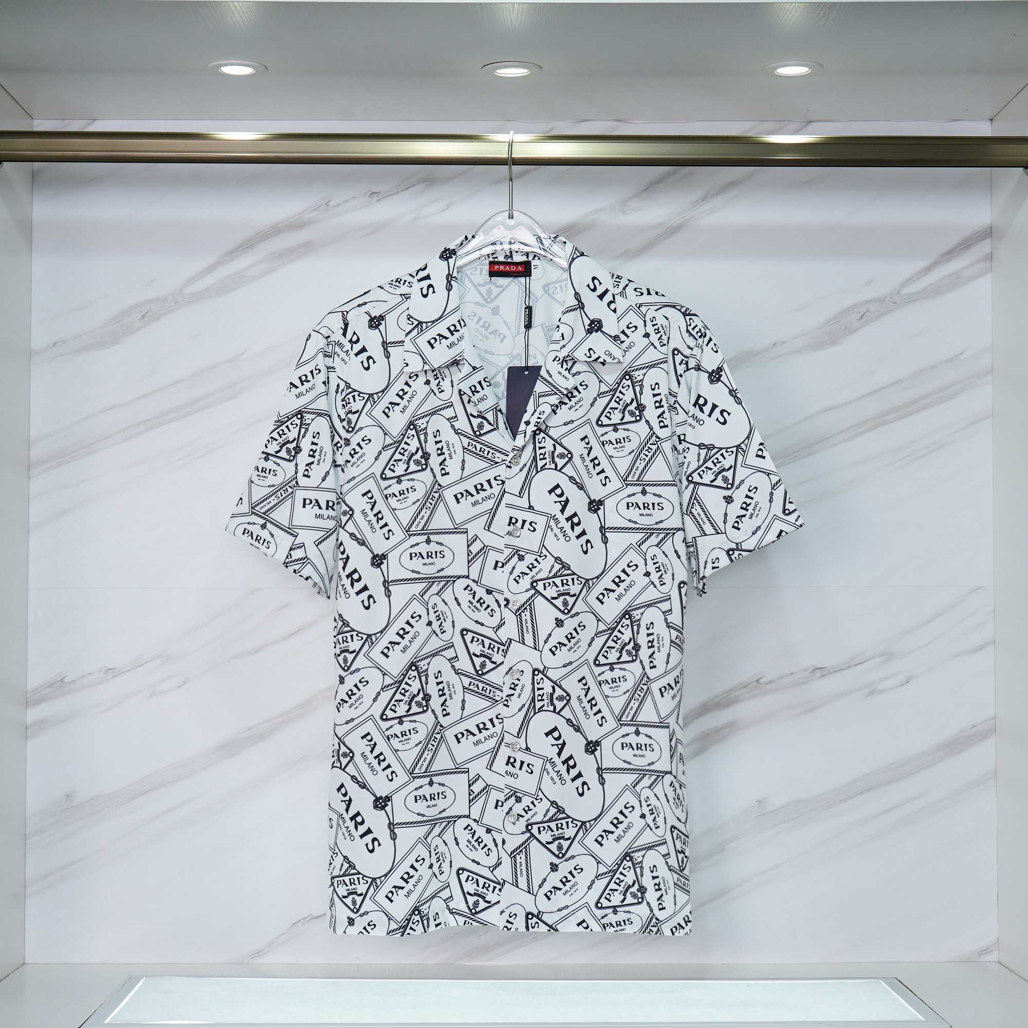 Prada Logo Short Sleeve Shirt & Shorts - DopestKickz