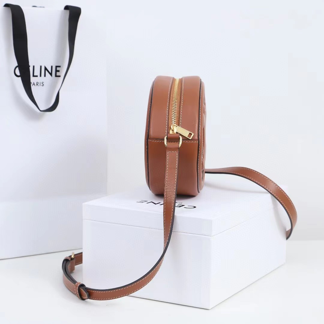Celine Oval Bag Cuir Triomphe In Smooth Calfskin Tan - DopestKickz