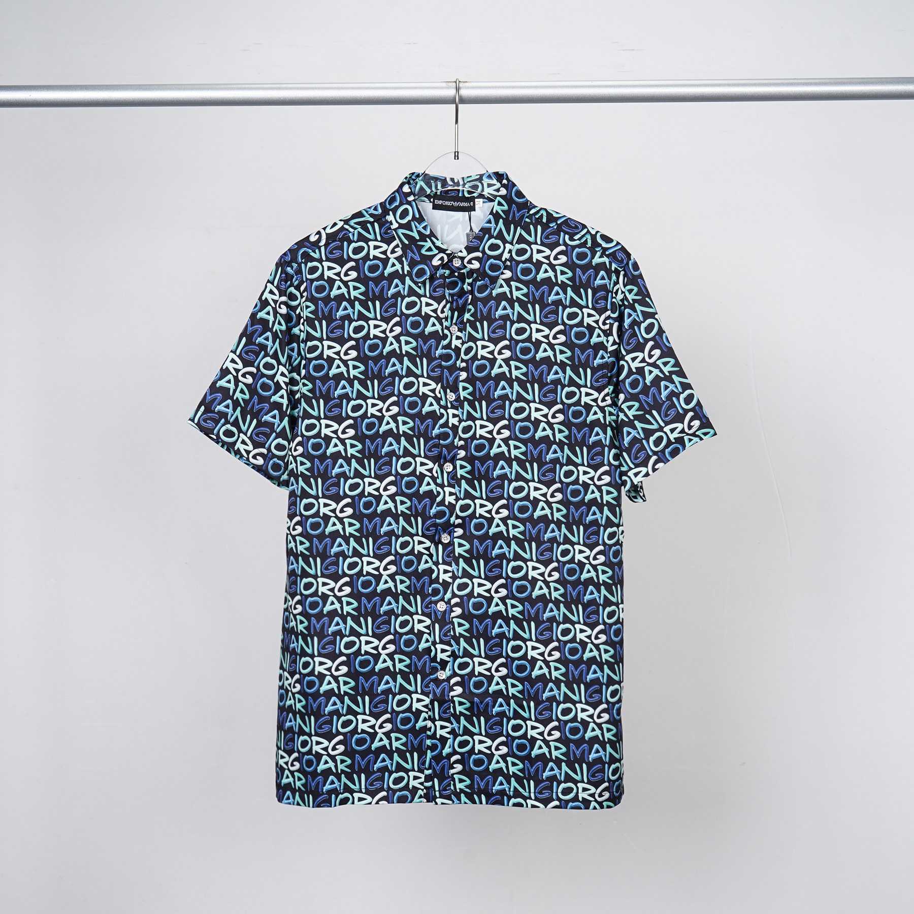 Armani Short-Sleeve Cotton Poplin Shirt & Shorts - DopestKickz