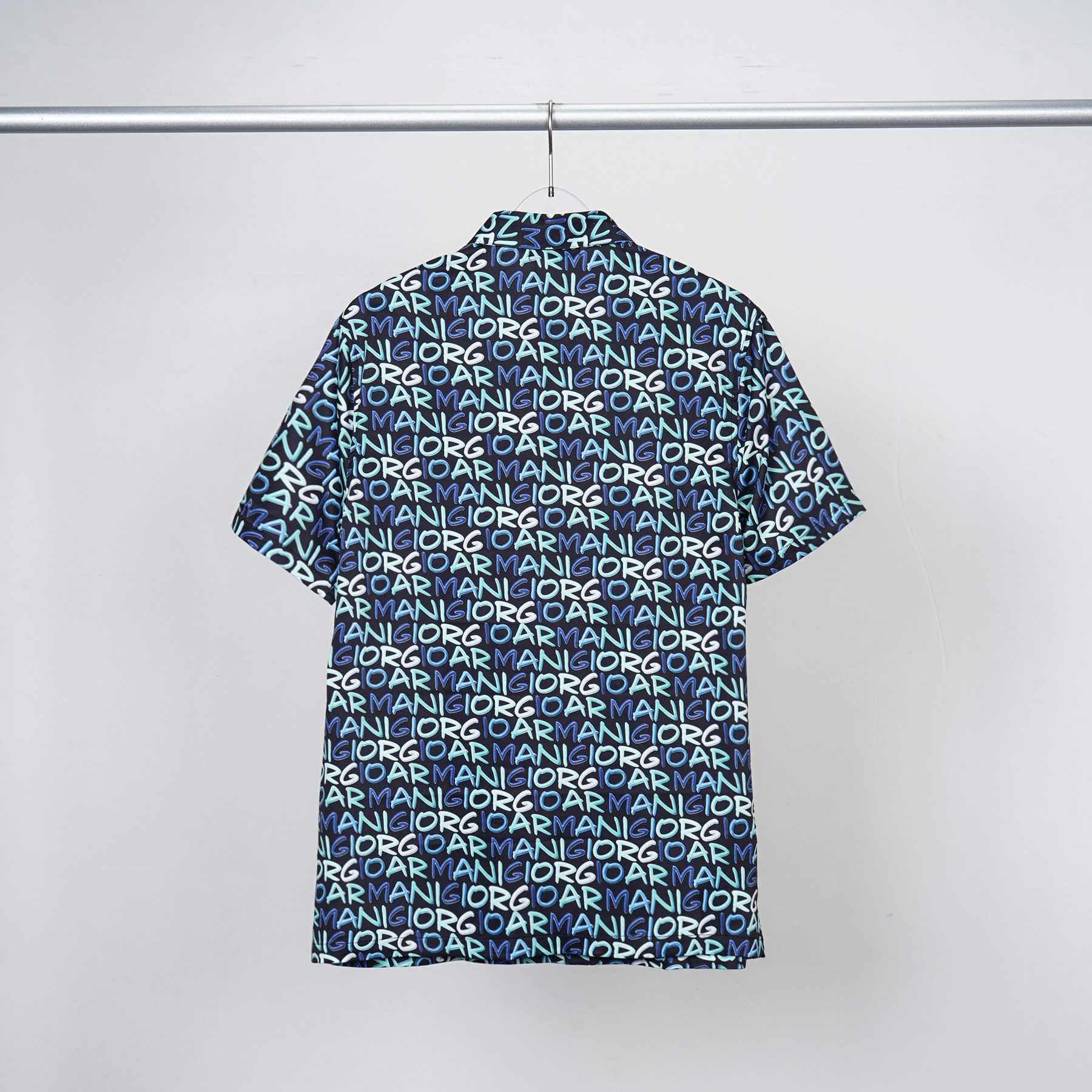 Armani Short-Sleeve Cotton Poplin Shirt & Shorts - DopestKickz