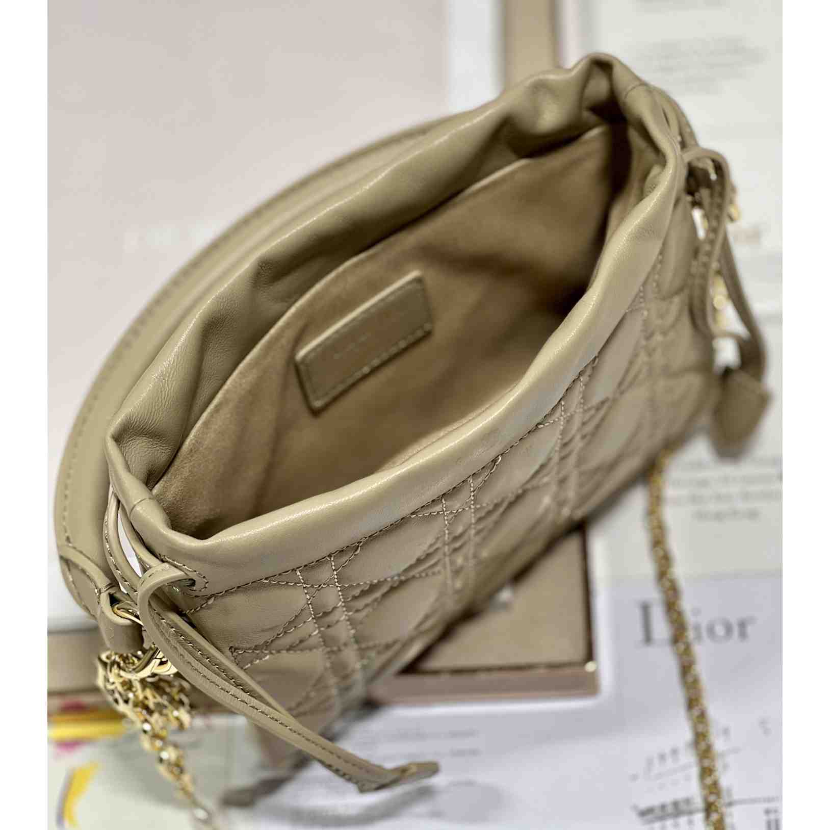 Dior Lady Dior Top Handle Drawstring Mini Bag - DopestKickz