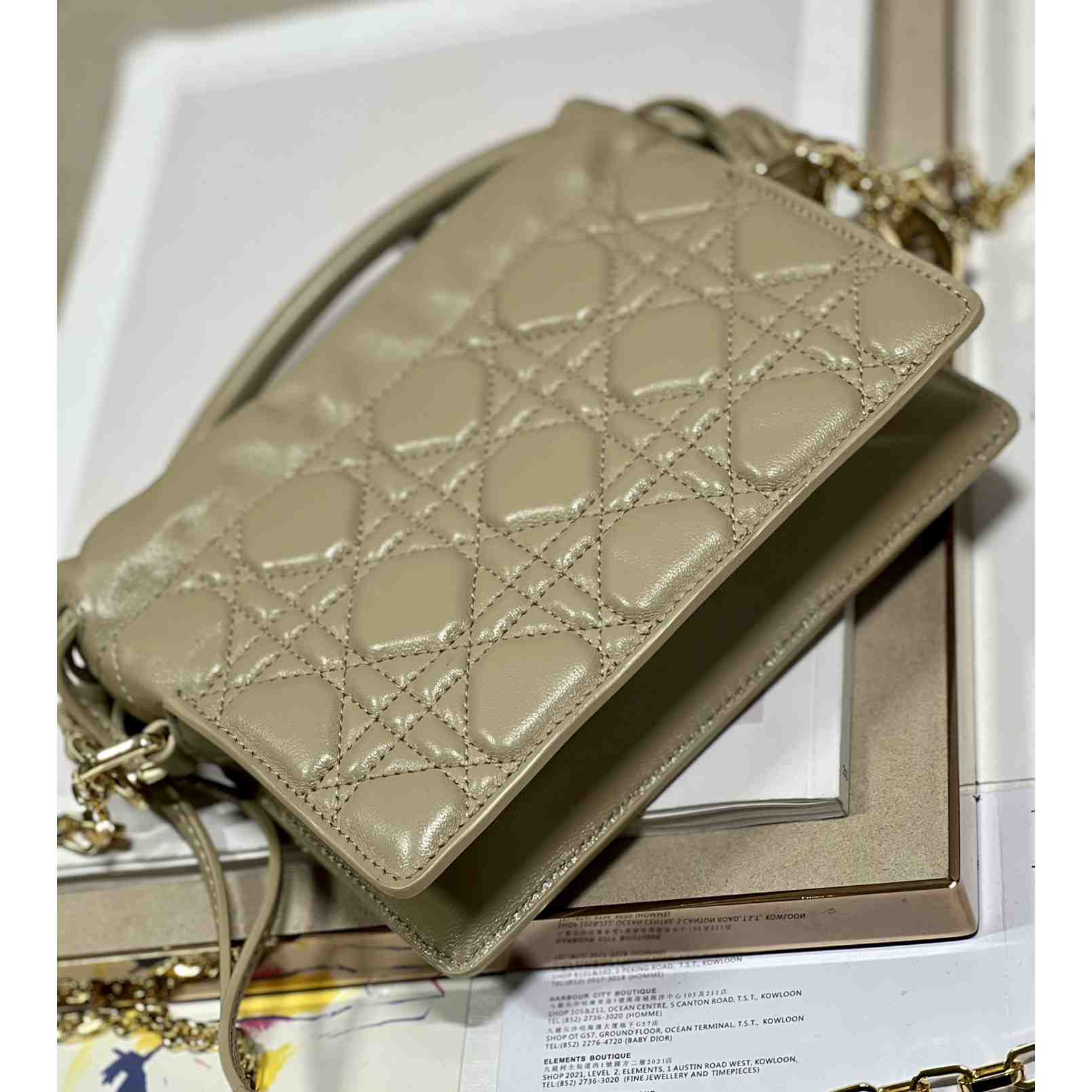 Dior Lady Dior Top Handle Drawstring Mini Bag - DopestKickz