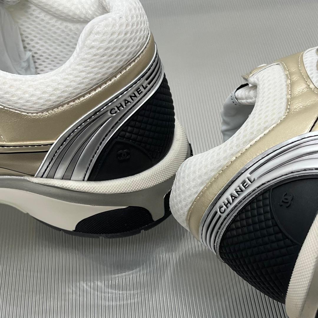 Chanel Fabric & Laminated Sneakers - DopestKickz