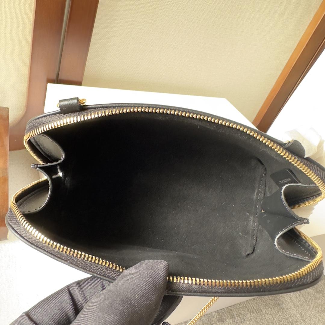 Celine Clutch On Chain Cuir Triomphe In Smooth Calfskin Black - DopestKickz