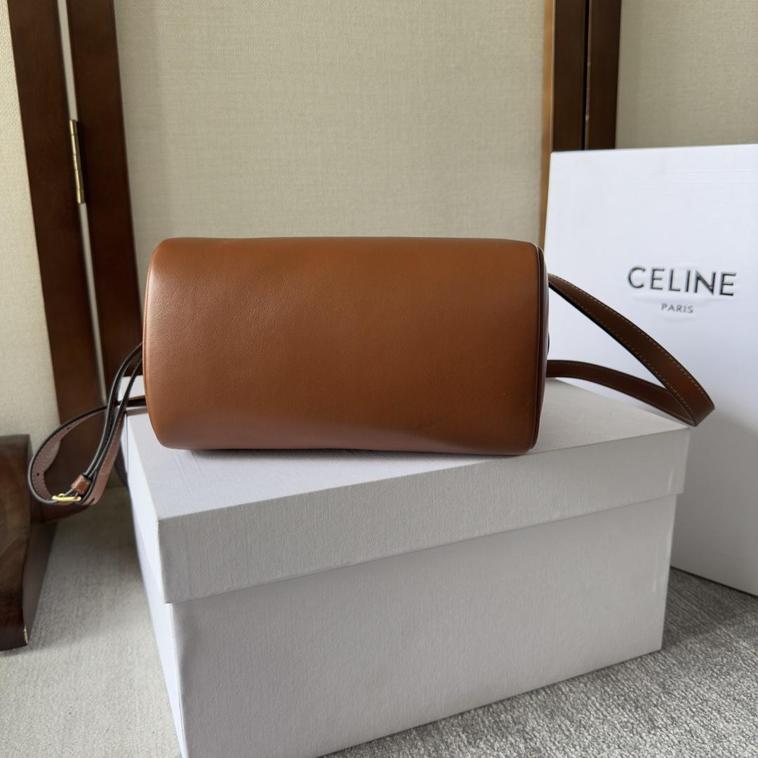 Celine Small Boston Cuir Triomphe In Smooth Calfskin Tan - DopestKickz