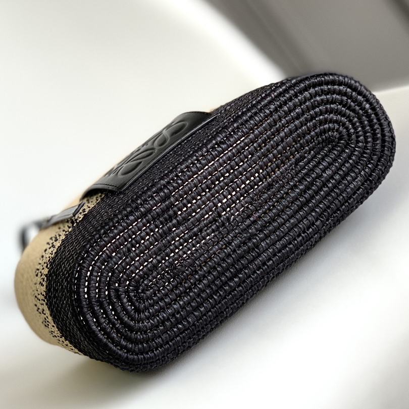 Loewe Small Square Basket bag In Raffia And Calfskin (30*21*11cm) - DopestKickz