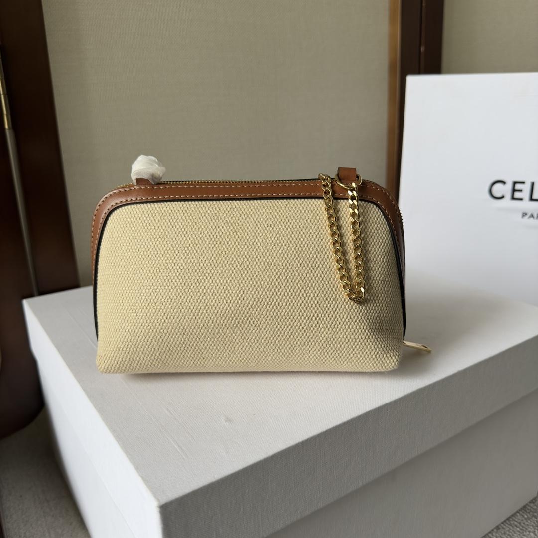 Celine Clutch On Chain Cuir Triomphe Natural / Tan - DopestKickz