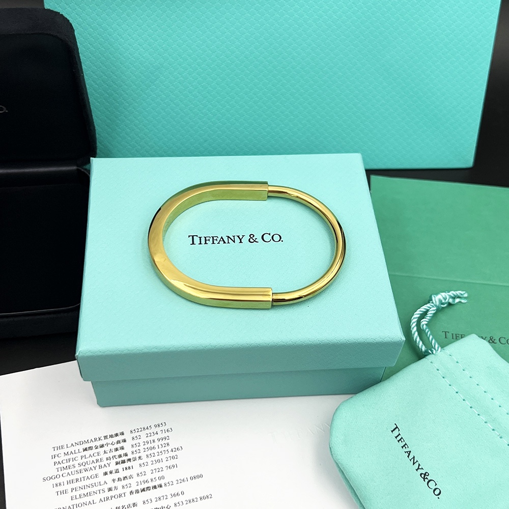Tiffany&CO Lock Bangle In Yellow Gold - DopestKickz