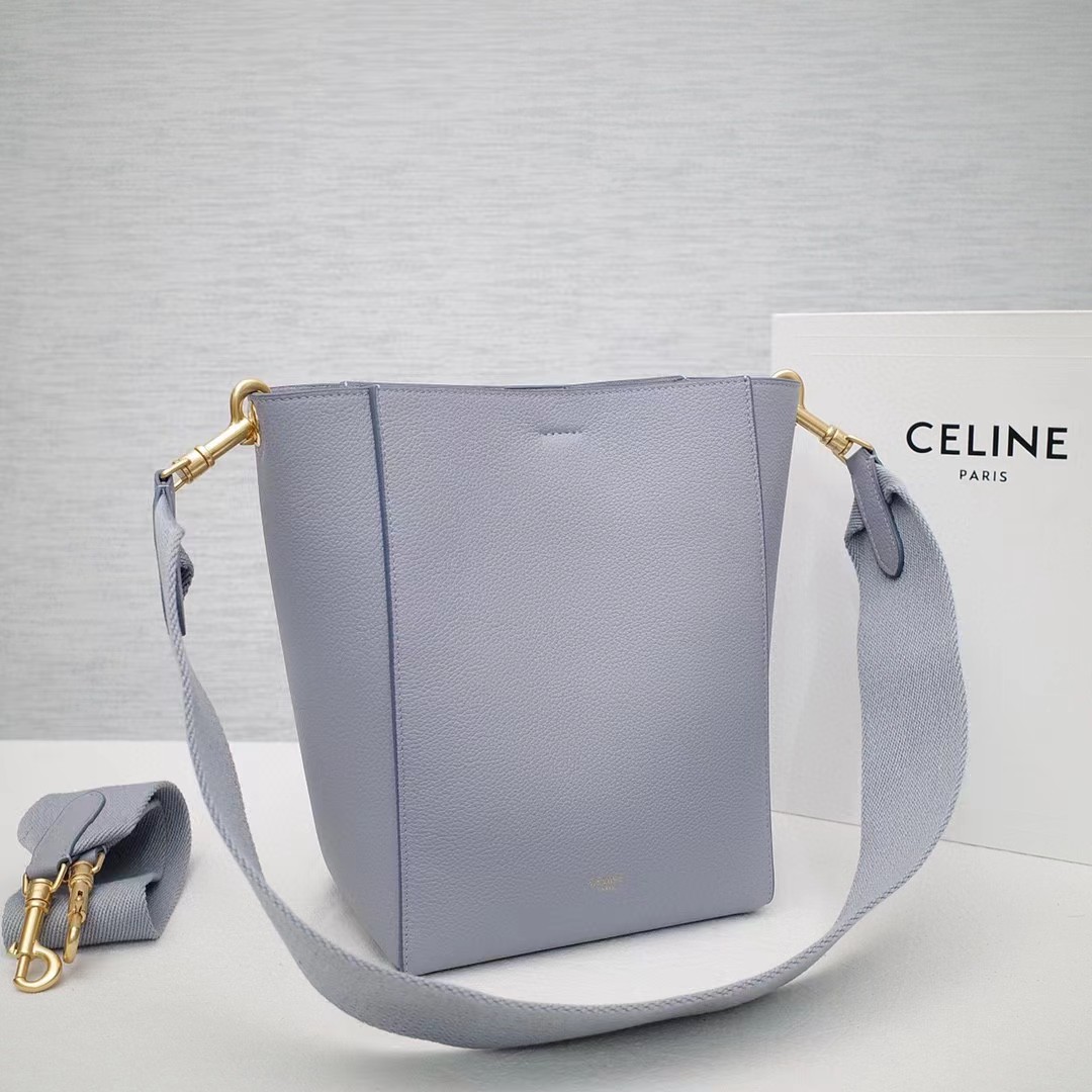 Celine Sangle Small Bucket Bag In Soft Grained Calfskin - DopestKickz