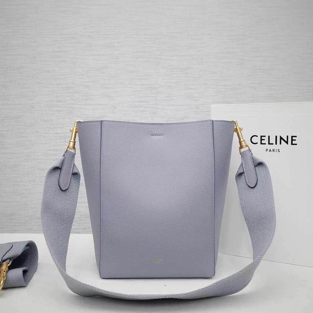 Celine Sangle Small Bucket Bag In Soft Grained Calfskin - DopestKickz