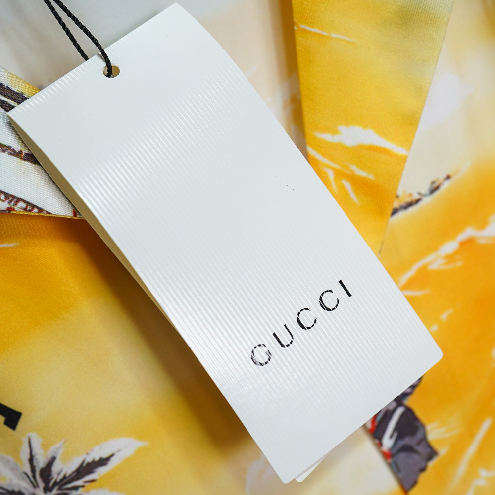 Gucci Printed Cotton Poplin Bowling Shirt & Shorts - DopestKickz