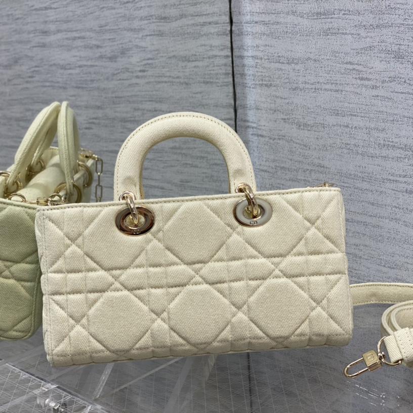 Dior Denim Macrocannage Lady D-Joy Yellow(26*6*14cm) - DopestKickz