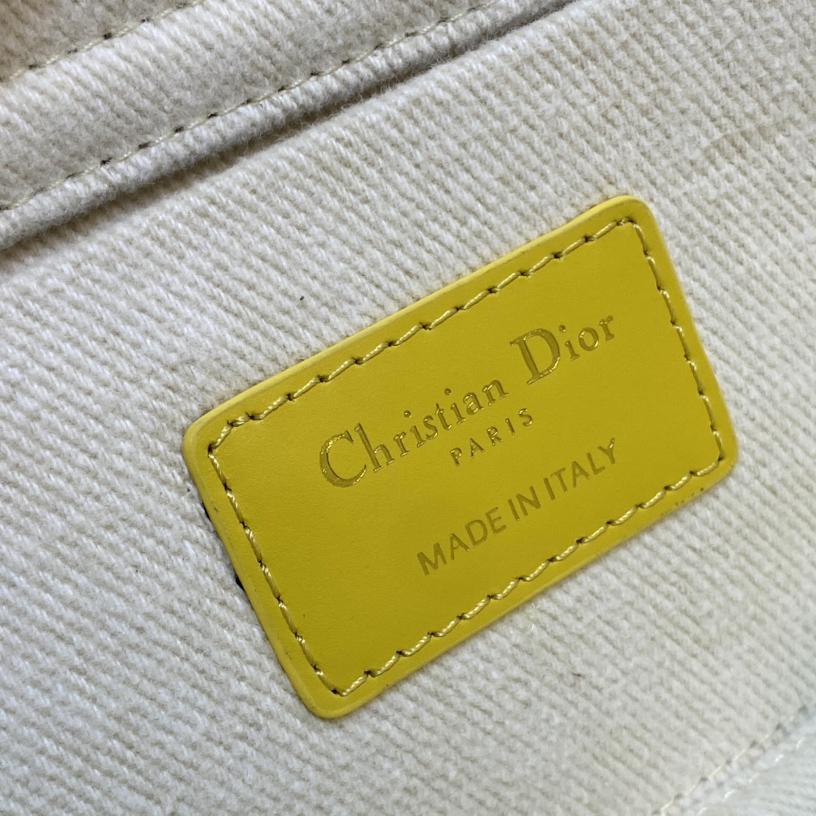 Dior Denim Macrocannage Lady D-Joy Yellow(26*6*14cm) - DopestKickz