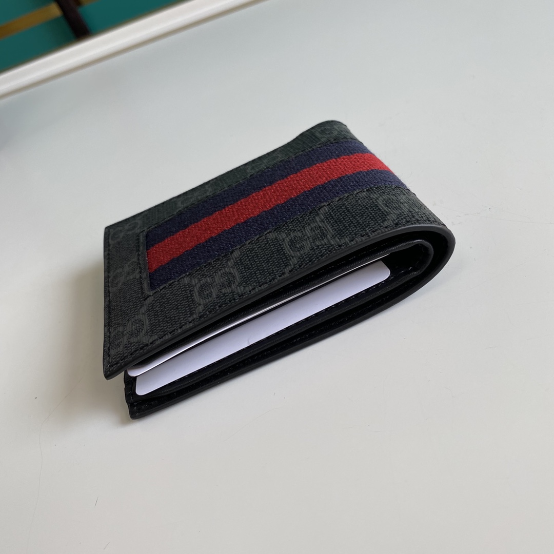 Gucci GG Supreme Web Wallet(11-9-1.5cm)    - DopestKickz