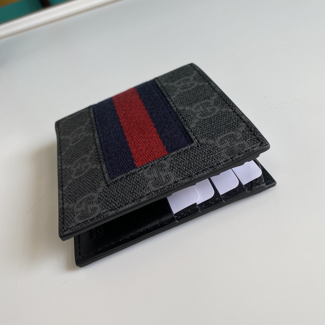 Gucci GG Supreme Web Wallet(11-9-1.5cm)    - DopestKickz
