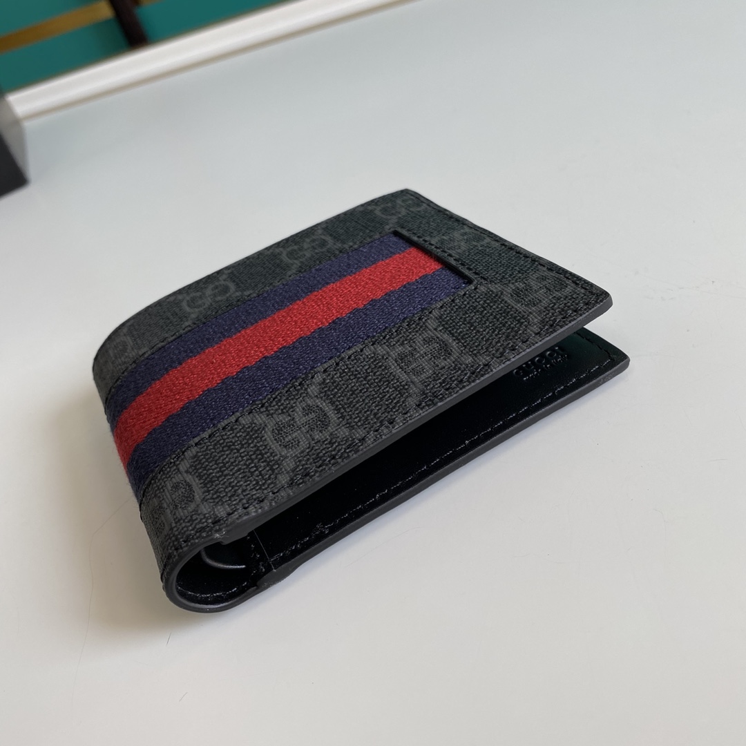 Gucci GG Supreme Web Wallet(11-9-1.5cm)    - DopestKickz
