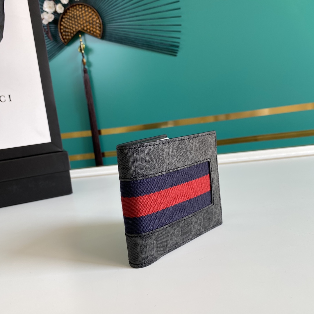 Gucci GG Supreme Web Wallet(11-9-1.5cm)    - DopestKickz