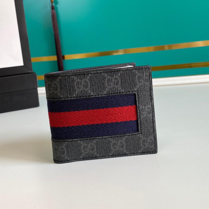 Gucci GG Supreme Web Wallet(11-9-1.5cm)    - DopestKickz