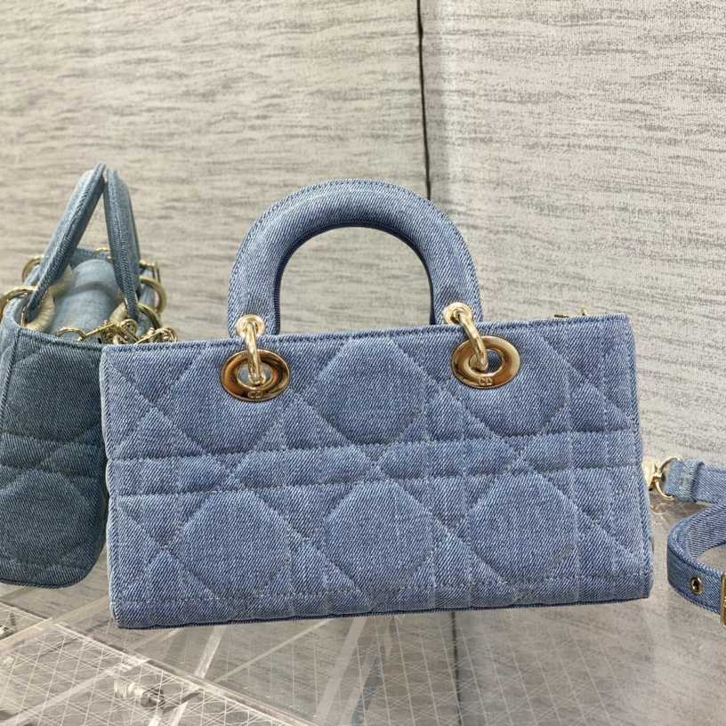 Dior Denim Macrocannage Lady D-Joy Blue(26*6*14cm) - DopestKickz