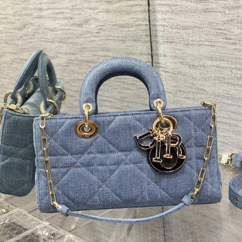 Dior Denim Macrocannage Lady D-Joy Blue(26*6*14cm) - DopestKickz