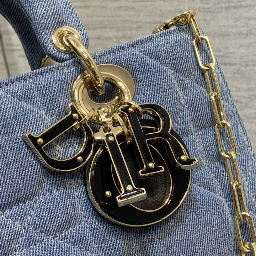 Dior Denim Macrocannage Lady D-Joy Blue(26*6*14cm) - DopestKickz