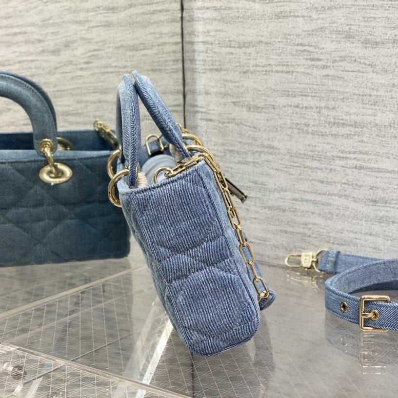 Dior Denim Macrocannage Lady D-Joy Blue(26*6*14cm) - DopestKickz