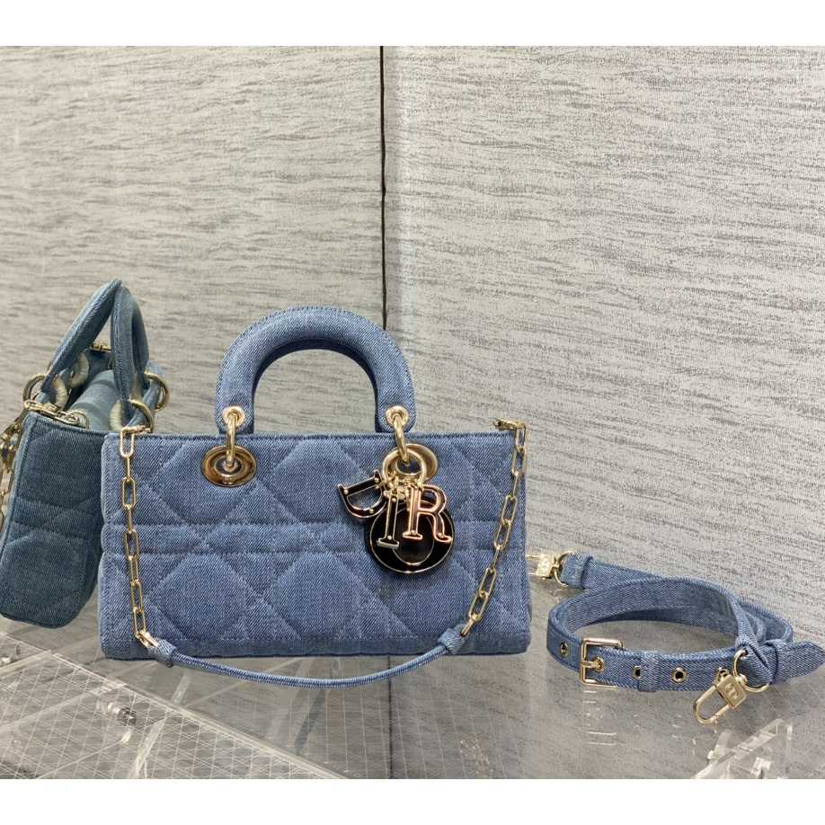 Dior Denim Macrocannage Lady D-Joy Blue(26*6*14cm) - DopestKickz