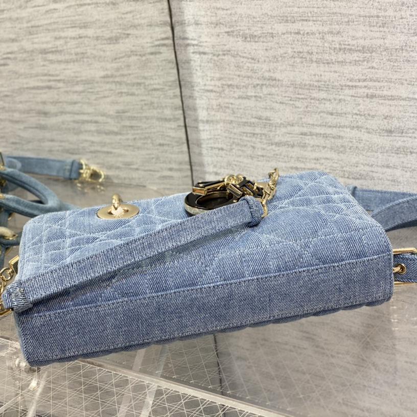 Dior Denim Macrocannage Lady D-Joy Blue(26*6*14cm) - DopestKickz