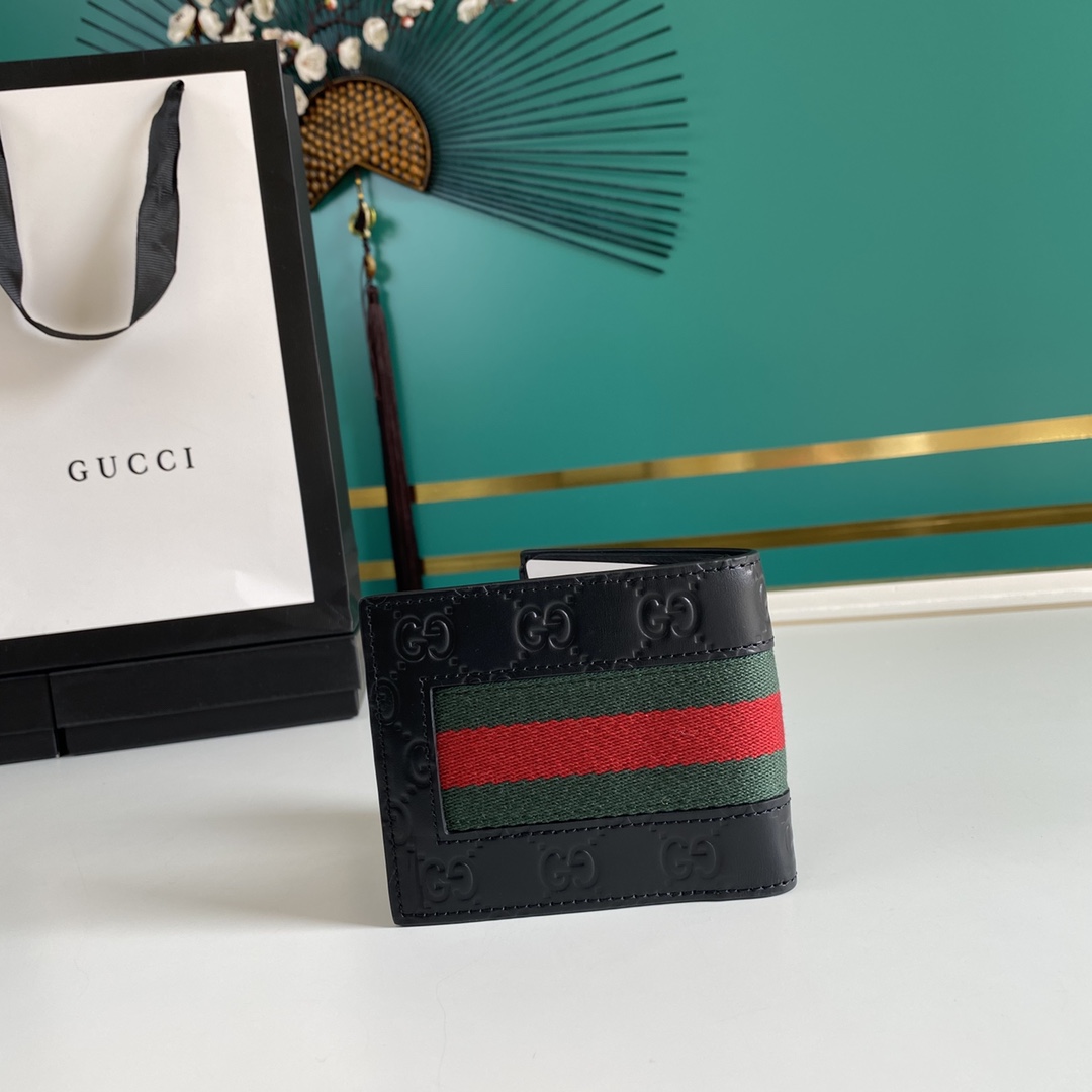 Gucci GG Supreme Web Wallet(11-9-1.5cm)    - DopestKickz